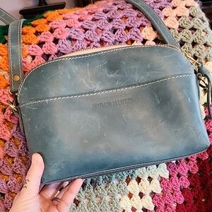 Portland Leather Blue Crossbody Bag